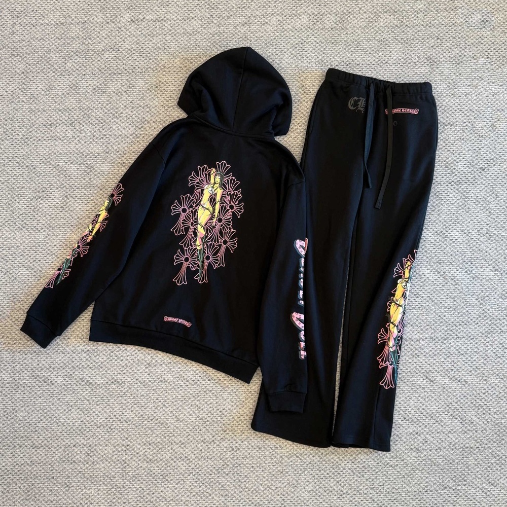 Chrome hearts x deadly doll RARE sweatsuit set tracksuit hoodie + joggers